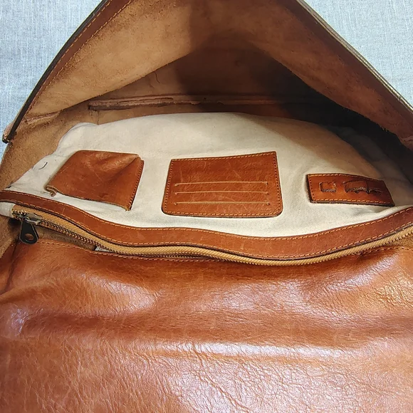 VINTAGE Mulberry Briefcase Leather Portfolio Travel Bag Messenger AUTHENTIC - Picture 5 of 15